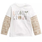 Camiseta infantil First Impressions Baby Boys, em algodão, com estampa de camadas e cultivo local, branca, tamanho 12M