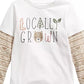 Camiseta infantil First Impressions Baby Boys, em algodão, com estampa de camadas e cultivo local, branca, tamanho 12M