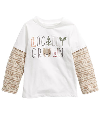 Camiseta infantil First Impressions Baby Boys, em algodão, com estampa de camadas e produção local, tamanho 24 meses