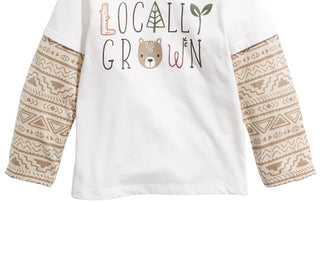 Camiseta infantil First Impressions Baby Boys, em algodão, com estampa de camadas e produção local, tamanho 24 meses