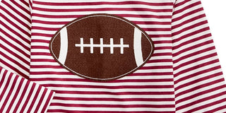 Camiseta de futebol listrada de algodão para meninos First Impressions, vermelha, tamanho 12 meses