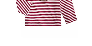 Camiseta de futebol listrada de algodão para meninos First Impressions, vermelha, tamanho 18 meses