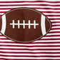 Camiseta de futebol listrada de algodão para meninos First Impressions, vermelha, tamanho 24 meses