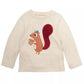 Camiseta manga longa esquilo First Impressions para bebês meninos, bege, tamanho 24 meses