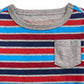 Camiseta listrada de manga comprida First Impressions para bebê menino, cinza, tamanho 3 a 6 meses