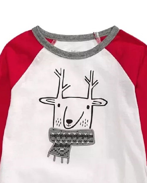 Camiseta estampada de rena First Impressions para bebê menino, branca, tamanho 24 meses