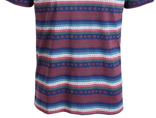Camiseta listrada geométrica masculina American Rag, vermelha, tamanho médio