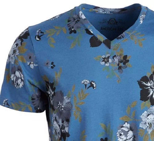 Camiseta masculina American Rag Open Ground Floral, azul marinho, tamanho extragrande