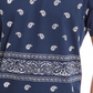 Camiseta masculina American Rag Blocked Bandana, azul marinho, tamanho pequeno