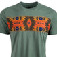 Camiseta masculina American Rag com estampa de peito, verde, tamanho médio