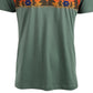 Camiseta masculina American Rag com estampa de peito, verde, tamanho médio