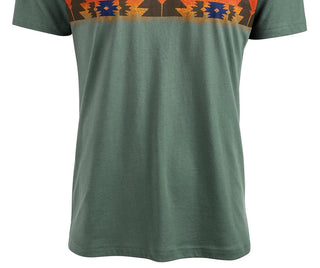 Camiseta masculina American Rag com estampa de peito, verde, tamanho médio