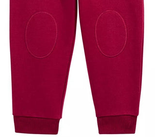Calça jogger com remendo no joelho para bebê First Impressions, vermelha, tamanho 12 meses