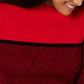 Karen Scott Suéter Feminino de Algodão com Gola Careca e Canelado, Vermelho Brilhante, Tamanho Médio