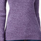 Karen Scott Suéter Feminino de Algodão com Gola Falsa Roxo Tamanho Grande