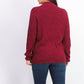 Karen Scott Suéter Feminino de Algodão com Gola Mole, Vermelho Brilhante, Tamanho Pequeno