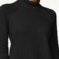 Karen Scott Suéter Feminino de Algodão com Gola Alta Preto Tamanho P