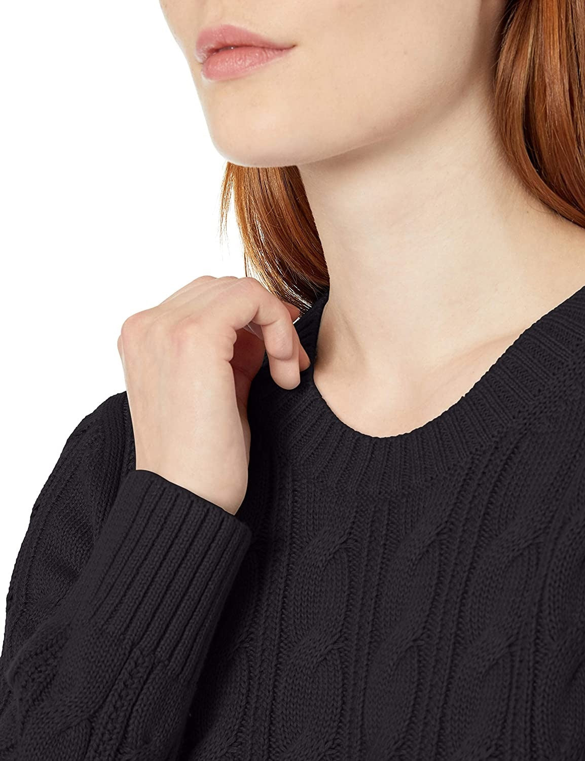 Karen Scott Suéter Feminino de Tricô com Gola Redonda Preto Tamanho XS