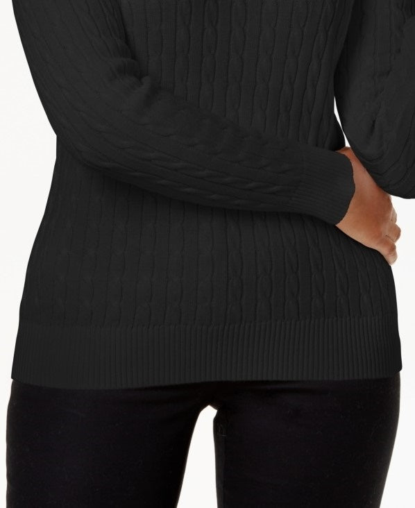 Karen Scott Suéter Feminino de Tricô com Gola Redonda Preto Tamanho XS