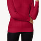 Karen Scott Suéter Feminino Petite Cotton Cable Knit Vermelho Brilhante Tamanho Médio