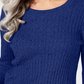 Karen Scott Suéter Feminino Petite Marled Algodão Tricô Cabo Azul Tamanho Petite Grande
