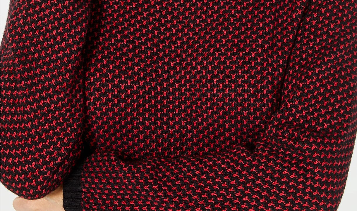 Karen Scott Suéter Feminino de Algodão com Gola Alta Vermelho Tamanho Médio