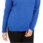 Karen Scott Suéter Feminino de Algodão Marmoreado com Gola Xale Azul Tamanho Médio