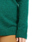 Karen Scott Suéter Feminino de Algodão Marmoreado com Gola Xale Verde Escuro Tamanho Grande