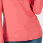 Karen Scott Suéter Henley Feminino de Algodão Rosa Tamanho Pequeno