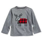 Camiseta infantil First Impressions com apliques de alce para meninos, cinza, tamanho 18 meses