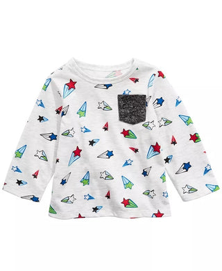 Camiseta infantil First Impressions Baby Boy Star, cinza, tamanho 12 meses