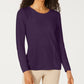 Karen Scott Suéter Feminino Patchwork com Ponto Roxo Tamanho Grande