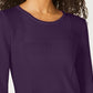 Karen Scott Suéter Feminino Patchwork com Ponto Roxo Tamanho Grande