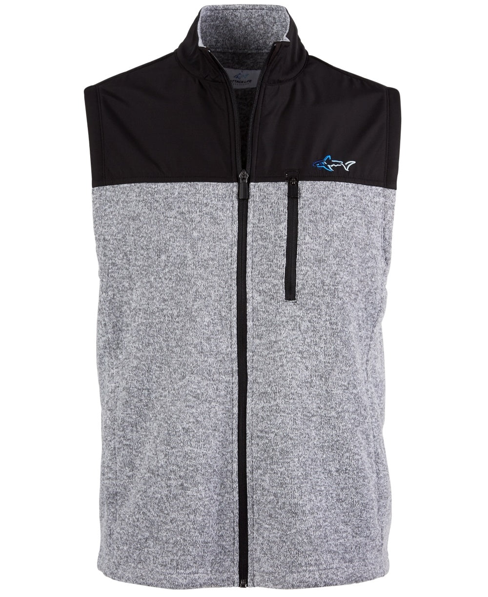 Colete de lã Birdseye masculino Greg Norman, cinza, tamanho pequeno