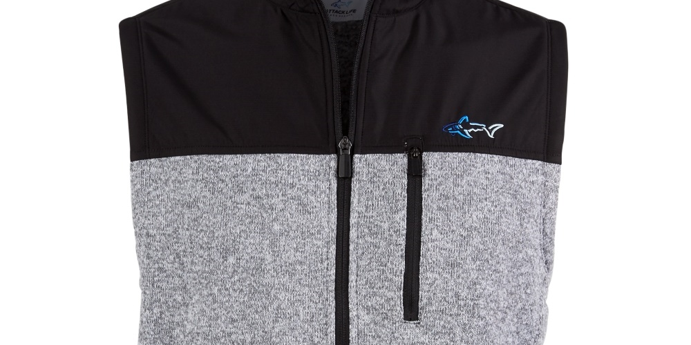 Colete de lã Birdseye masculino Greg Norman, cinza, tamanho pequeno