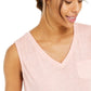 Blusa estilo burnout feminina com bolso no peito, rosa, tamanho médio