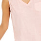 Blusa estilo burnout feminina com bolso no peito, rosa, tamanho médio