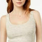 Blusa feminina Maison Jules com decote redondo, bege, tamanho médio