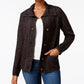 Karen Scott Cardigan Feminino com Botões Frontais e Gola Xale Preto Tamanho Grande