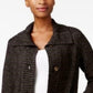 Karen Scott Cardigan Feminino com Botões Frontais e Gola Xale Preto Tamanho XS