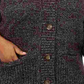 Karen Scott Cardigan Feminino Plus Marled Gola Asa Preto Tamanho 1X