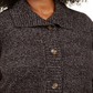 Karen Scott Cardigan Feminino Plus Marled Gola Asa Preto Tamanho 2X