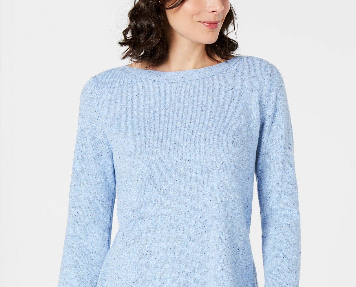 Suéter túnica texturizado feminino Karen Scott, turquesa/água, tamanho extra pequeno