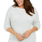 Túnica feminina Karen Scott Plus Size com bainha curva, tamanho natural 2X