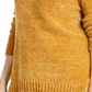 Karen Scott Suéter Feminino Gola V Chenille Dourado Tamanho XXG