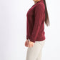 Karen Scott Suéter Feminino Petite com Gola Pontilhada Vermelho Tamanho Petite