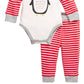 Conjunto de body e calça pinguim de algodão First Impressions para bebês meninos, 2 peças, branco, tamanho 6-9 meses