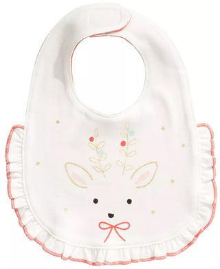 Babador reversível de algodão para bebê First Impressions, tamanho regular, branco