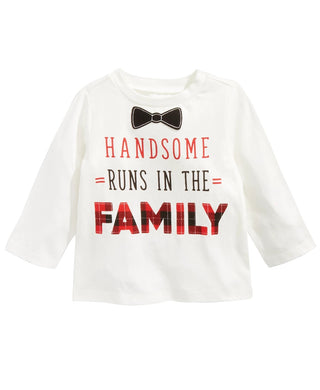 Camiseta de algodão com estampa bonita para meninos First Impressions, branca, tamanho 12 meses