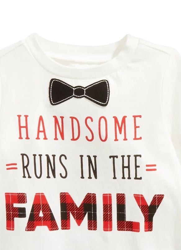 Camiseta de algodão com estampa bonita para meninos First Impressions, branca, tamanho 12 meses